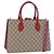 Borsa a mano GUCCI GG Supreme PVC 2way Beige Gold 409531 Auth 203076M D'oro
