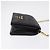 Bolsa de Ombro PRADA com Corrente Franzida em Couro Preto e Ouro Auth 204909A Dourado - vista 3