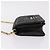 Bolsa de Ombro PRADA com Corrente Franzida em Couro Preto e Ouro Auth 204909A Dourado - vista 4