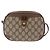 Borsa GUCCI GG Supreme Web Sherry Line PVC Beige Oro 89 02 066 Auth ka6316 D'oro - vista 2