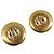 Pendientes CHANEL metal Gold Tone CC Auth bs37298