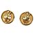 Pendientes CHANEL metal Gold Tone CC Auth bs37298 - vista 3
