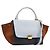 Céline Borsa a mano CELINE Trapeze in pelle 2 vie azzurro e oro autentica 204832V D'oro Blu chiaro