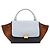 Céline Borsa a mano CELINE Trapeze in pelle 2 vie azzurro e oro autentica 204832V D'oro Blu chiaro - vista 13