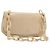 PRADA Schultertasche mit Kette aus Leder Beige Auth bs37117