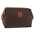 Céline Pouch CELINE Macadam Canvas PVC Brown Gold Tone Auth mr3008A Marrone