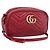 Borsa a tracolla GUCCI GG Marmont in pelle rossa e oro 447632 Auth ka6415 Rosso D'oro
