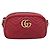 Borsa a tracolla GUCCI GG Marmont in pelle rossa e oro 447632 Auth ka6415 Rosso D'oro - vista 2