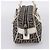 FENDI Zucchino Canvas Handtasche Navy Silver 8BN004 Auth mr2935 Silber Marineblau - Ansicht 4
