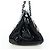 Borsa Bowling CHANEL Matelasse Mademoiselle Vernice Nera Argento CC Auth yk20960V Nero - vista 4