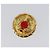 CHANEL Ohrringe Metall Goldfarben Rot CC Auth bs37169 - Ansicht 11