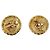 CHANEL Ohrringe Metall Goldfarben Rot CC Auth bs37169 - Ansicht 2