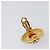 CHANEL Ohrringe Metall Goldfarben Rot CC Auth bs37169 - Ansicht 5
