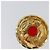 CHANEL Ohrringe Metall Goldfarben Rot CC Auth bs37169 - Ansicht 7