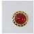 CHANEL Ohrringe Metall Goldfarben Rot CC Auth bs37169 - Ansicht 8