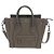 Céline CELINE Luggage Nano Hand Bag Leather 2way Gray Silver Auth 204904V Marrone Argento - vista 13