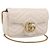 Borsa a tracolla con catena GUCCI in pelle Beige Tono Oro 476433 Auth mr3031V
