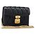 Miu Miu Matelasse Chain Shoulder Pouch Leather Black Gold Tone Auth bs37119V Nero