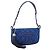 Borsa a tracolla CHANEL Matelasse con catena in tela blu argento CC Auth 206279V