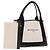Borsa BALENCIAGA Navy Cabas S Canvas White Black 339933 Auth 204200 Nero Bianco