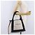 Borsa BALENCIAGA Navy Cabas S Canvas White Black 339933 Auth 204200 Nero Bianco - vista 27