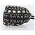 Borsa a mano Miu Miu in pelle nera oro argento Auth 205991V Nero D'oro - vista 3
