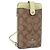 Custodia Smartphone Coach Signature Shoulder Pouch PVC Beige Silver Auth ki6833A Argento