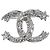Spilla CHANEL Metallo Argento CC Auth ki6897M - vista 2