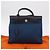Hermès Bolso de mano HERMES Herbag Zip PM Canvas Cuero 2way Navy Silver Auth 202516SAM Plata Azul marino - vista 35