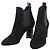 LOUIS VUITTON Botines de Gamuza 37 Negro LV Auth 204943M