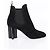 LOUIS VUITTON Botines de Gamuza 37 Negro LV Auth 204943M - vista 4