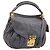 Borsa a mano Miu Miu in pelle 2way grigia tono oro Auth 167602V Marrone