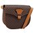 Céline Borsa a tracolla CELINE Macadam Canvas PVC Leather Brown Gold Auth ep16065 Marrone D'oro