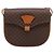 Céline Borsa a tracolla CELINE Macadam Canvas PVC Leather Brown Gold Auth ep16065 Marrone D'oro - vista 13