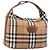 Sac à main Burberrys Nova Check Canvas Beige Gold Auth ep16229 Doré