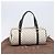 Céline CELINE Macadam Canvas Boston Bag PVC Leather White Gold Auth 206111V Weiß Golden - Ansicht 12