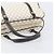 Céline CELINE Macadam Canvas Boston Bag PVC Leather White Gold Auth 206111V Weiß Golden - Ansicht 8