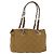 PRADA Chain Tote Bag Nylon Brown Silver Auth 206291 Braun Silber