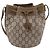 Borsa a tracolla GUCCI GG Plus Supreme PVC Beige Gold Auth ka6356 D'oro - vista 2