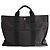 Hermès Borsa Cabas Herline con certificato Entrupy Toto in cotone antracite Grigio antracite