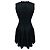 Vestido de cóctel Simone Rocha sin mangas acampanado de tweed bouclé negro - vista 3