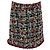 Gonna in tweed di lana e mohair multicolore bordeaux / verde / blu navy Etro