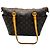 mala Tote Louis Vuitton Brown Monogram Canvas com Alça Dupla Superior Marrom - vista 3