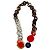 Marni Statement-Halskette aus rotem Multi-Resin und Holz Mehrfarben - Ansicht 4