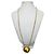 Salvatore Ferragamo Collana con pendente scultoreo Ferragamo in alluminio dorato e ottone D'oro - vista 2