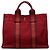 Hermès Canvas Fourre Tout PM Tote Bag Rot