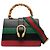 Bolsa Satchel Dionysus Web Gucci Medium em couro de bezerro preto com bambu