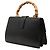 Bolsa Satchel Dionysus Web Gucci Medium em couro de bezerro preto com bambu - vista 2
