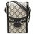 Borsa a tracolla Gucci Mini GG Supreme Horsebit 1955 Beige