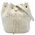 Borsa a secchiello con coulisse Chanel Deauville Small in tweed bianco